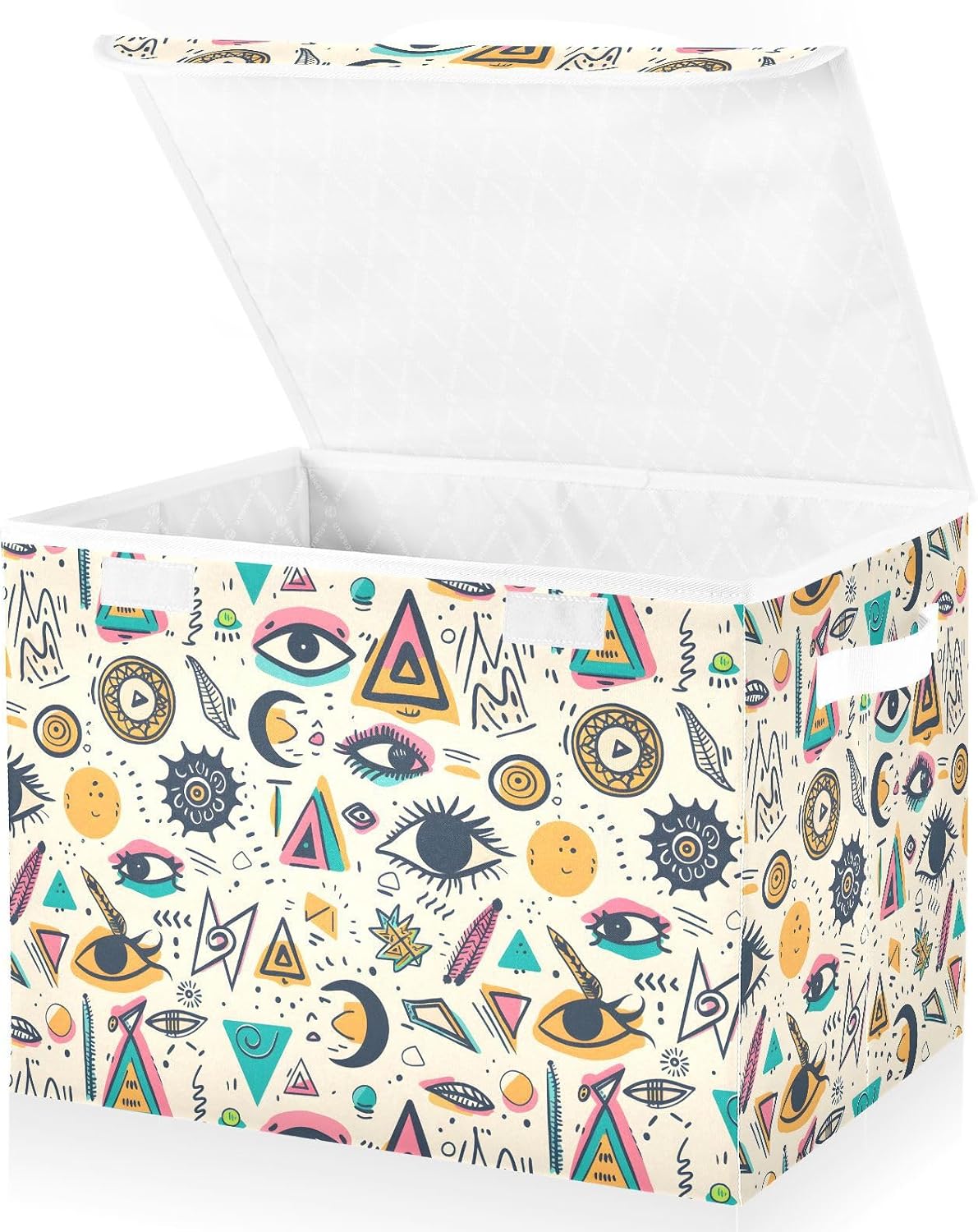 Caja almacenamiento tela plegable 16.7x12.6
