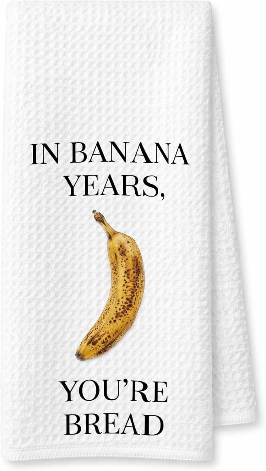 Toalla cocina humor banana 16x24 regalo para panaderos
