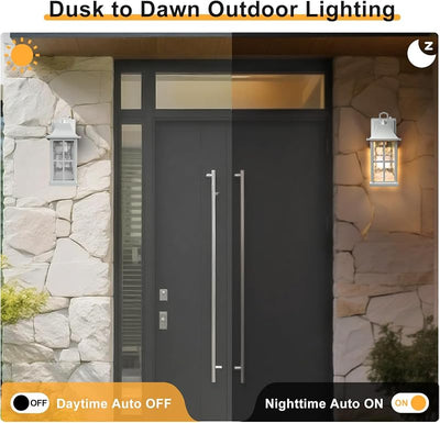 2 Luces Pared Exterior Aluminio Impermeable Porche