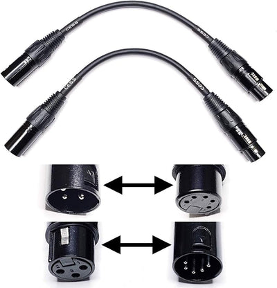 Juego 2 adaptadores XLR 3 a 5 pines