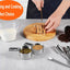 Set 19 Tazas y Cucharas Medidoras Acero Inox Apilables