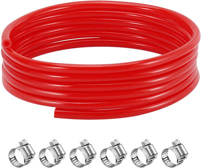 Tubería gas CO2 rojo 15ft 5/16pulg con 6 abrazaderas Kegerator