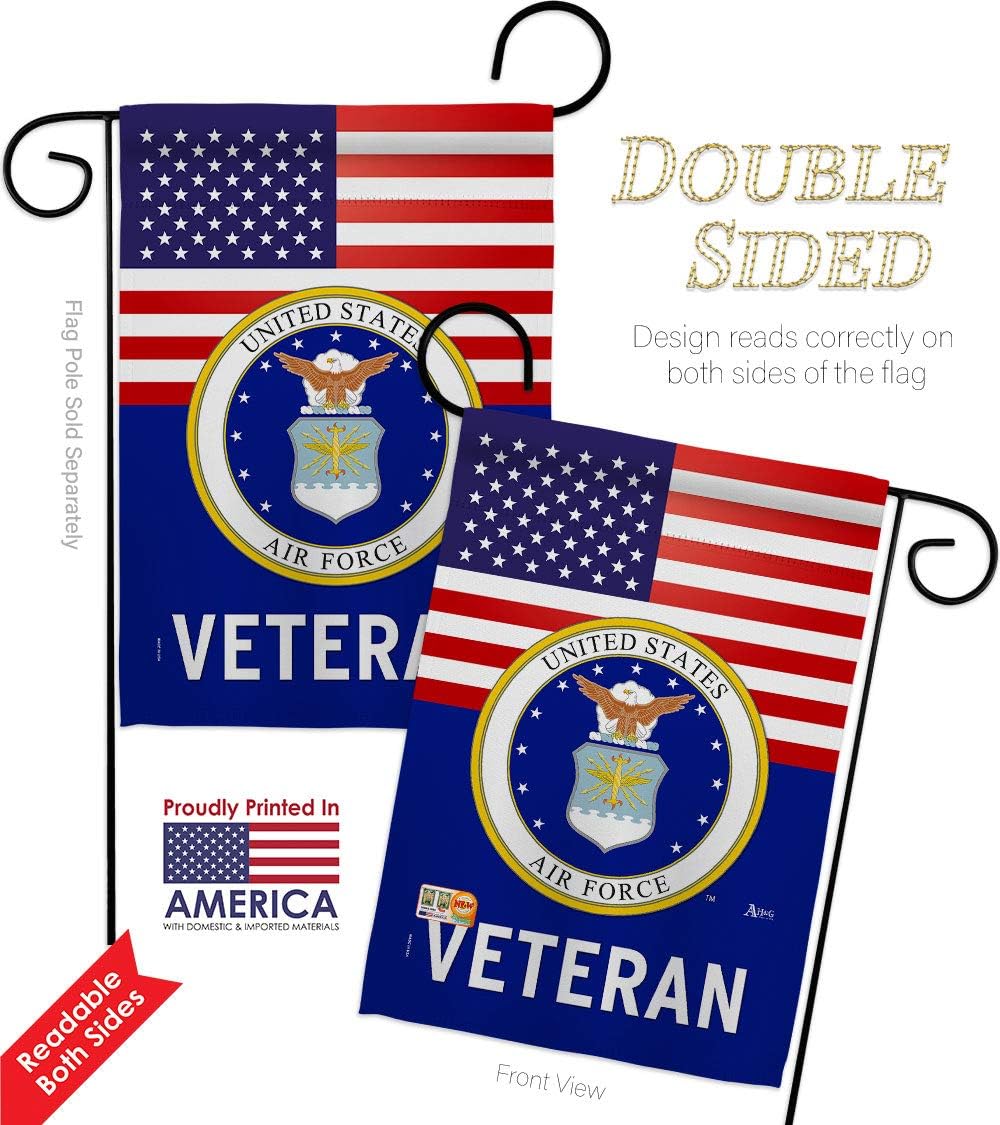 Bandera jardín veteranos Fuerza Aérea USA set 2