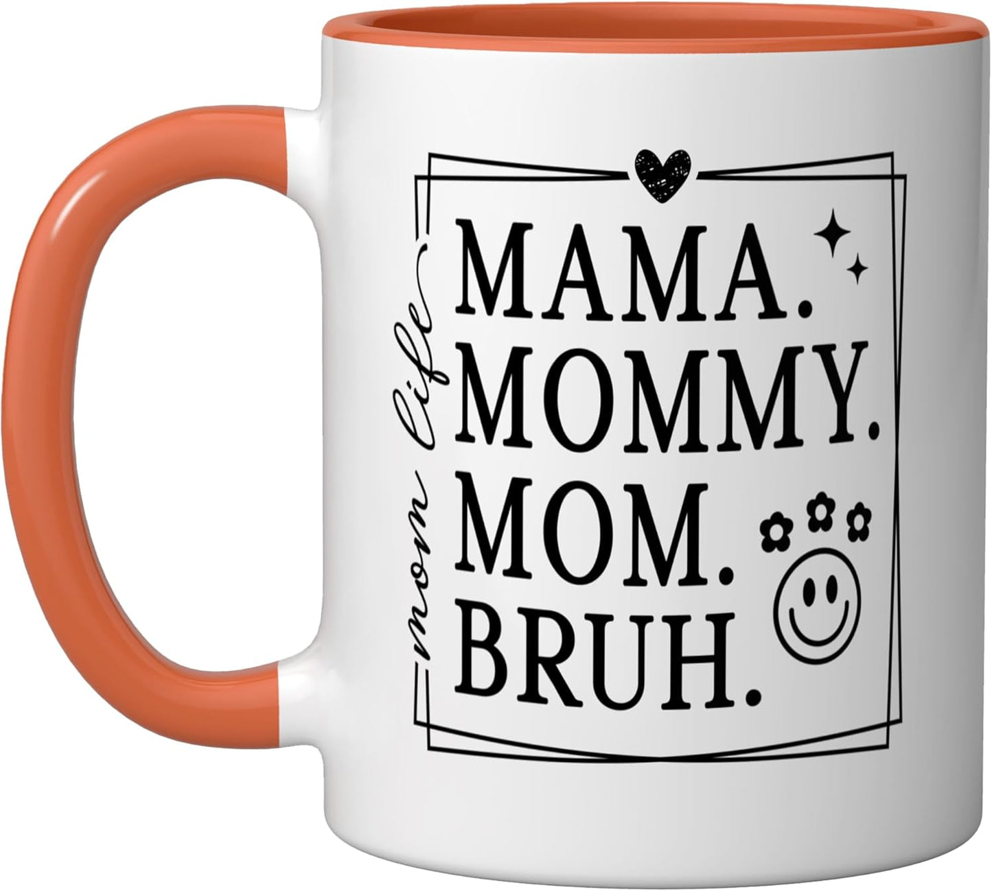 Taza Cerámica para Madre Día de la Madre Naranja/Blanca