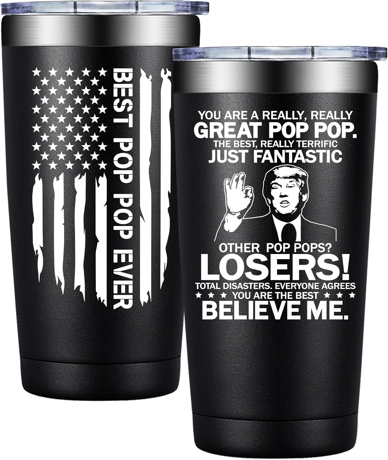 Vaso Pop Pop 20oz Regalo para Padre Navidad Cumpleaños