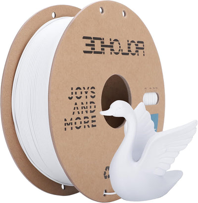 Filamento PLA 1.75mm carrete 1kg comp FDM vacío - Blanco