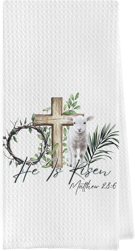 Toalla de té de mano decorativa cristiana 16x24pulg