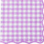 Servilletas papel cuadros morados para fiestas
