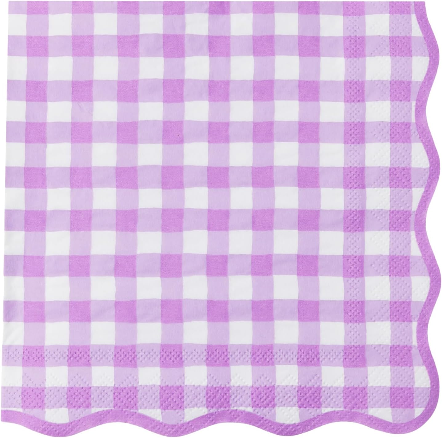 Servilletas papel cuadros morados para fiestas