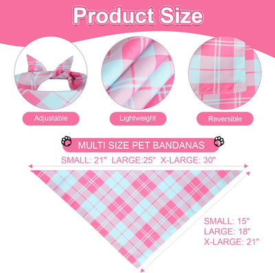 Bandana rosa para perro niña 2uds reversible duradero