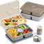 Set 4 Contenedores Bento Reutilizables Divididos Apilables