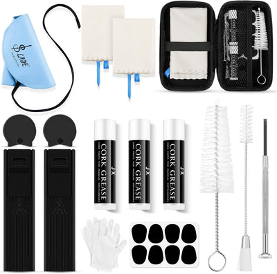 Kit limpieza clarinete 23 pzas hisopo grasa corcho reposapulgares