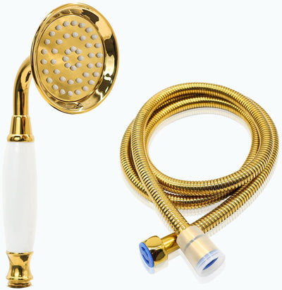 Ducha mano rociador lluvia cerámica 59pulg dorado