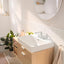 Grifo lavabo baño 2 asas 3 agujeros níquel cepillado