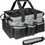 Bolsa limpieza con divisor plegable asas correa gris