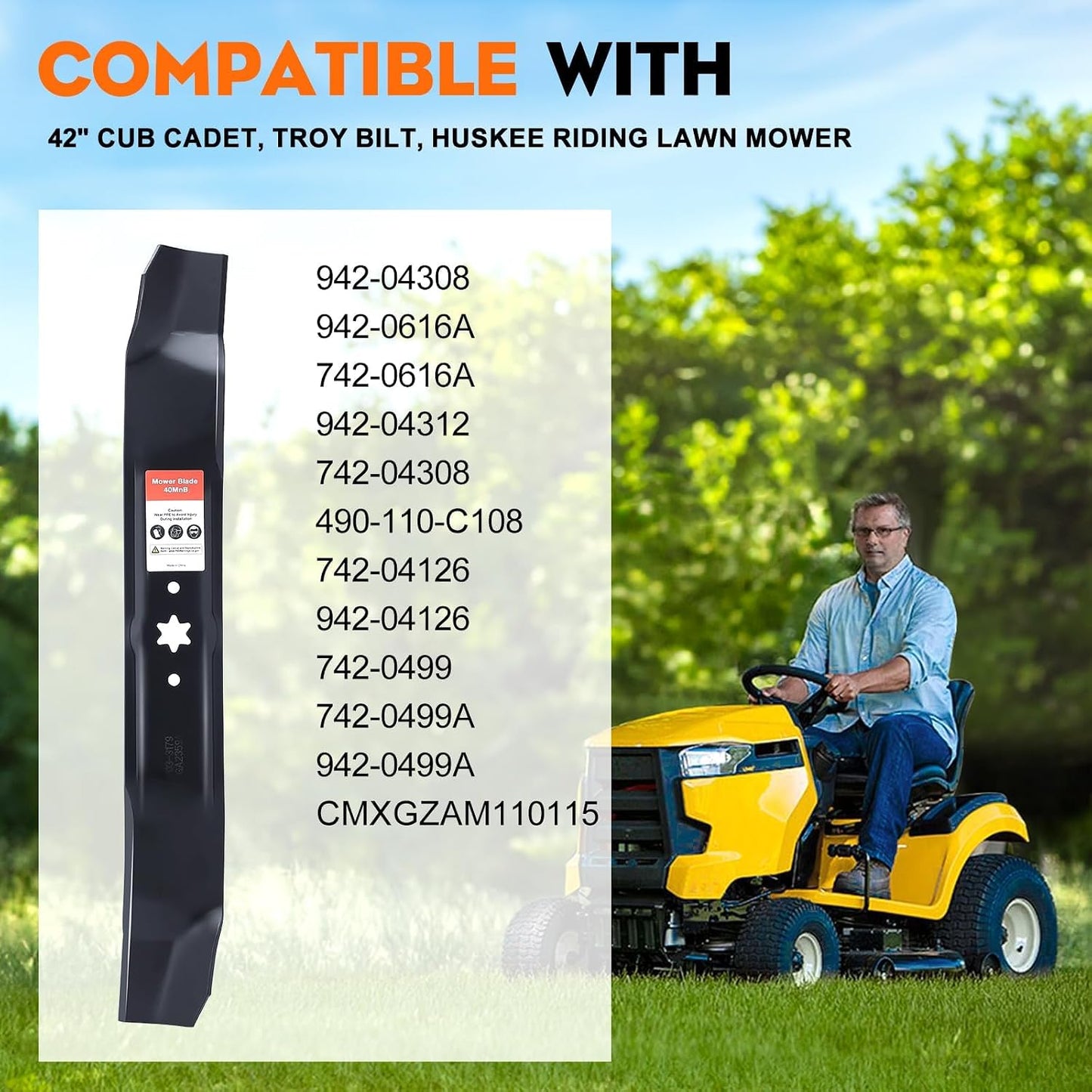 Cuchillas mulching para Cortacésped 42" Cub Cadet Troy Bilt