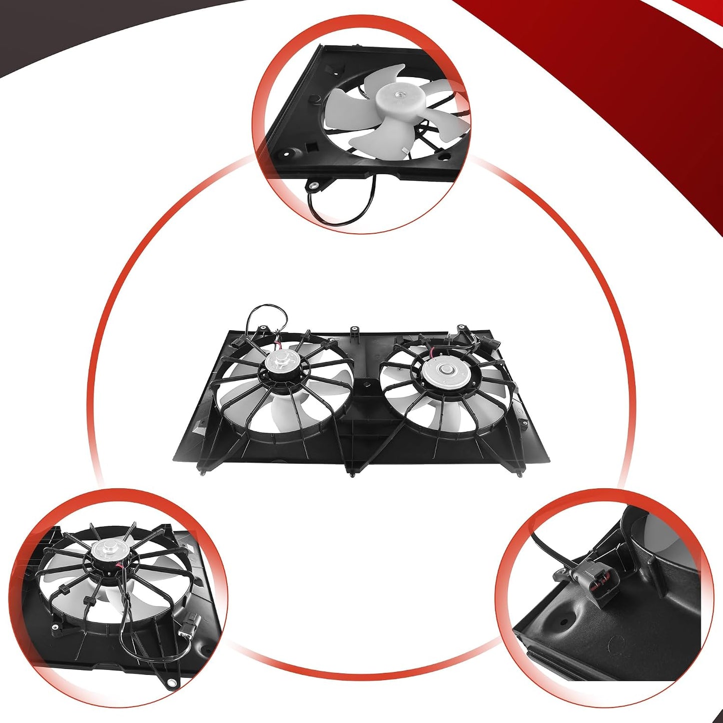 Ensamble ventilador radiador motor Honda Accord 03-07