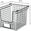Cesta apilable alambre set 6 color negro mate