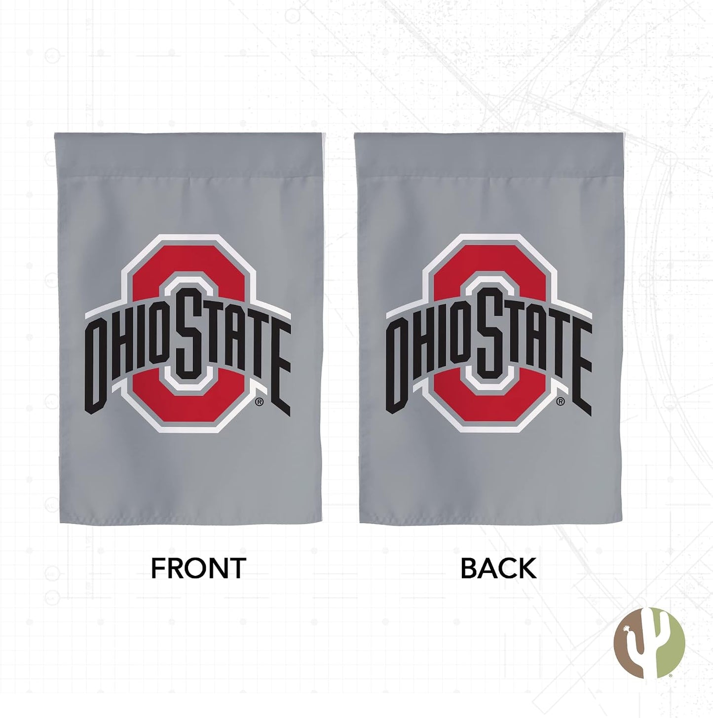 Bandera jardín Ohio State Buckeyes 19x12pulg