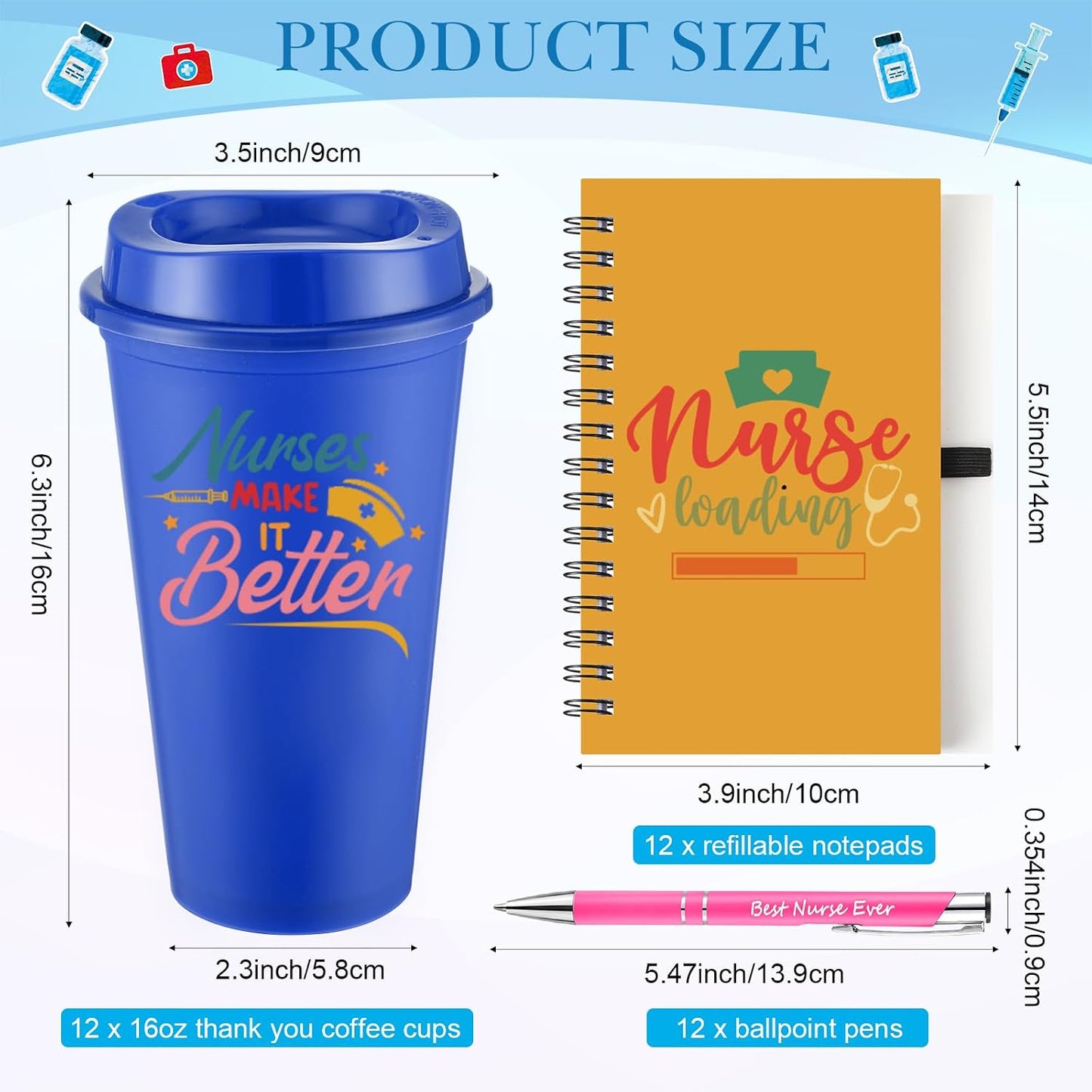 72 Vasos Plástico 16oz con Tapas Reutilizables para Café