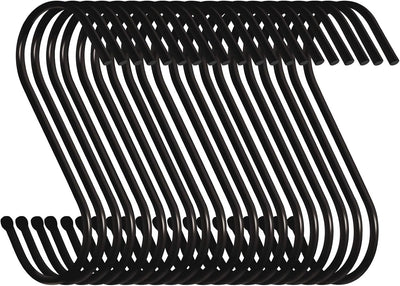 30 Ganchos S 3.5" para Plantas Perchas Negro
