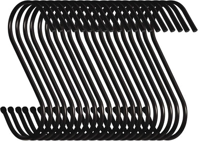30 Ganchos S 3.5" para Plantas Perchas Negro