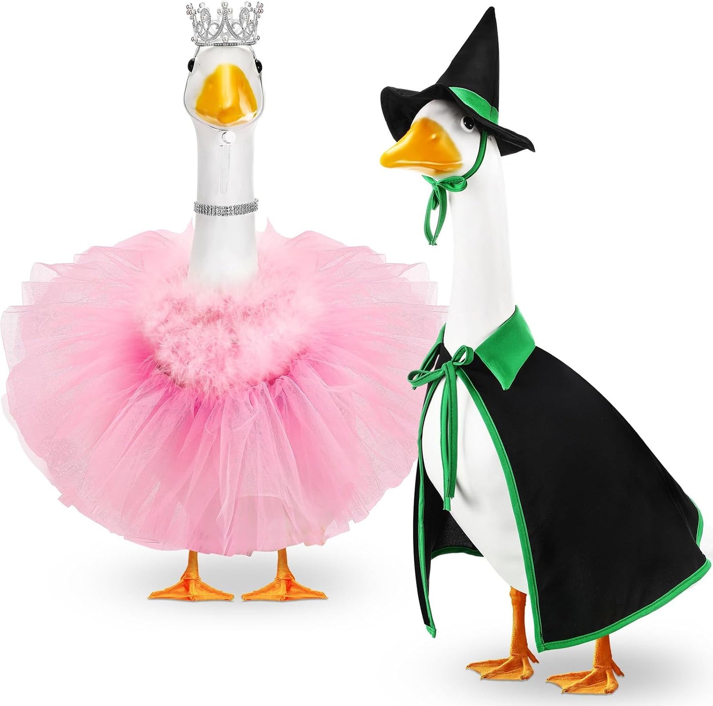 2 Trajes Princesa Bruja con Capa Falda Tutú Collar Corona