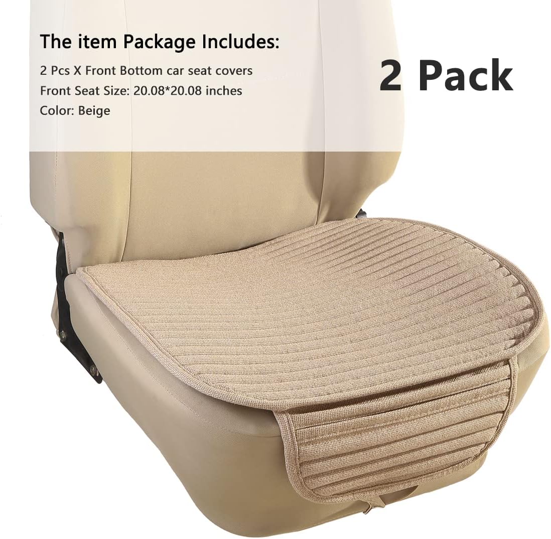 Fundas asiento coche 2 Pzas cuero ventilado trigo