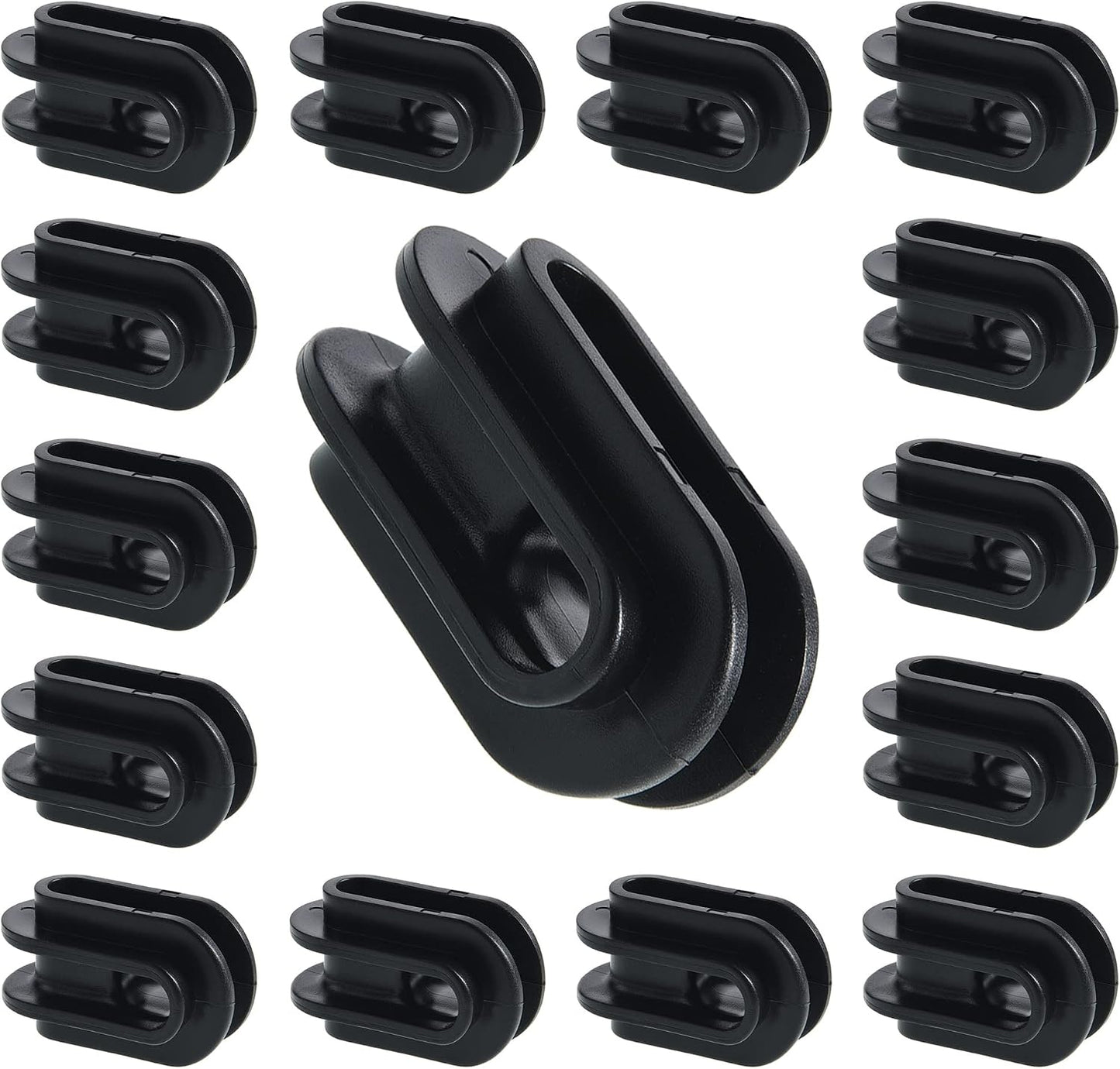 Aislador valla poste esquina pack 24 color negro
