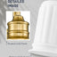 Lámpara pared baño 1 luz vidrio campana blanco dorado