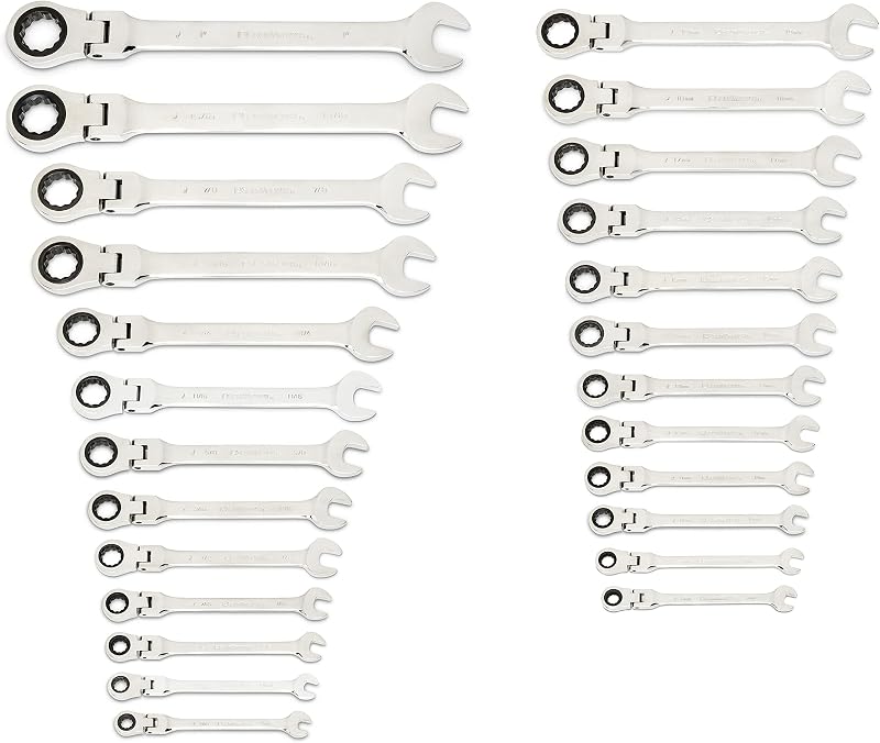 Set 25 Pzas Llaves Trinquete Flexibles SAE/MM