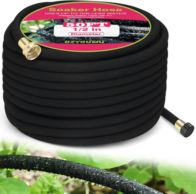 Manguera redonda 1/2pulg x50ft con conectores latón resistente