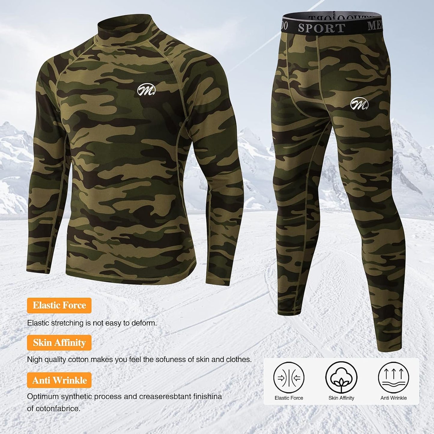 Conjunto ropa interior térmica hombre para esquiar