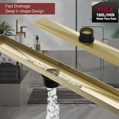 Desagüe ducha 24pulg acero inox 304 rejilla extraíble