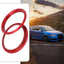 4 Anillos Decorativos Rojos para Audi A3 S3 2013-20