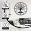 Reloj pared diseño árbol vida metal negro 24pulg