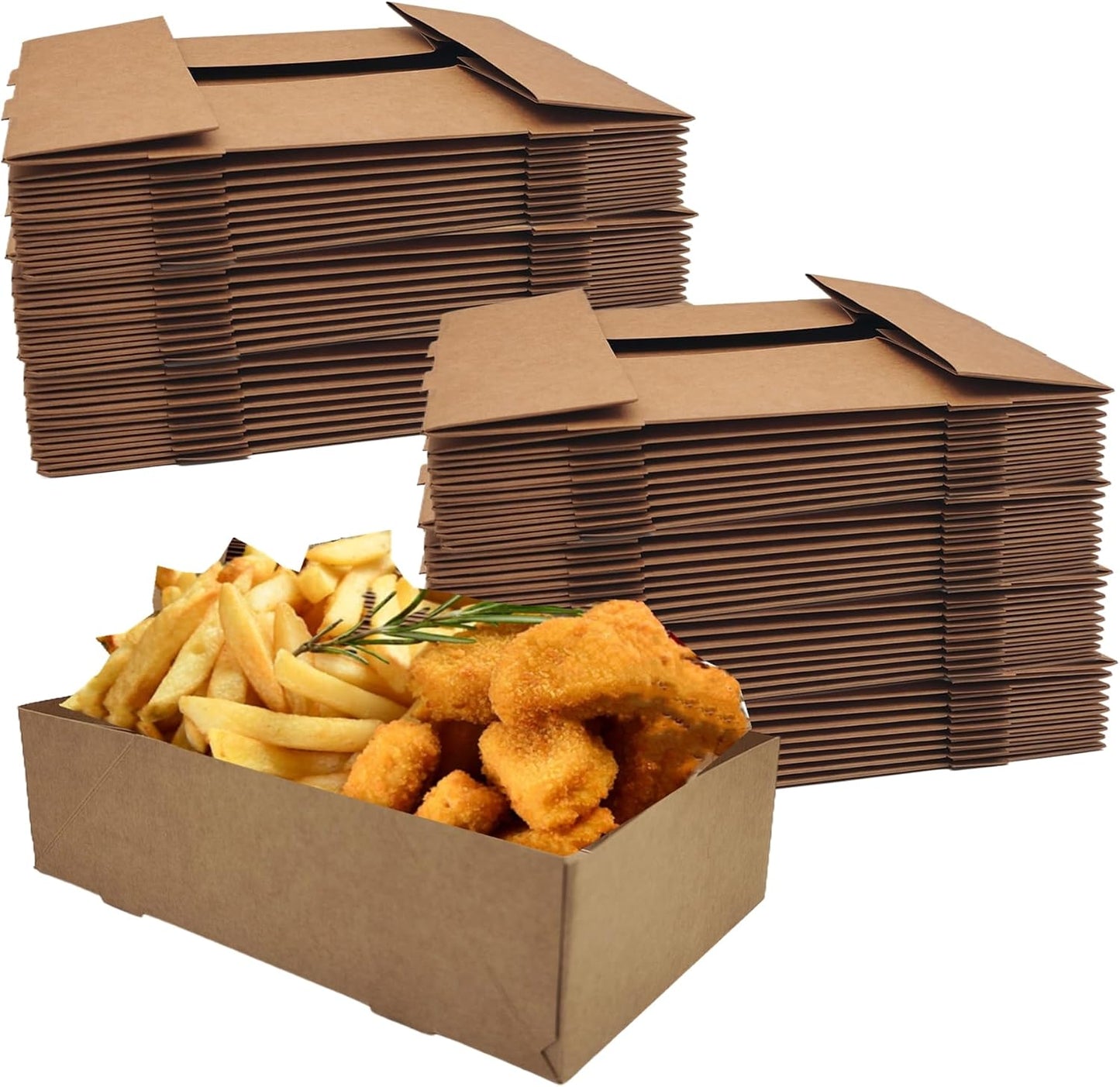75 Bandejas Kraft para Aperitivos Nachos