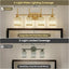 Lámpara baño cristal 4 luces dorado cepillado aplique latón