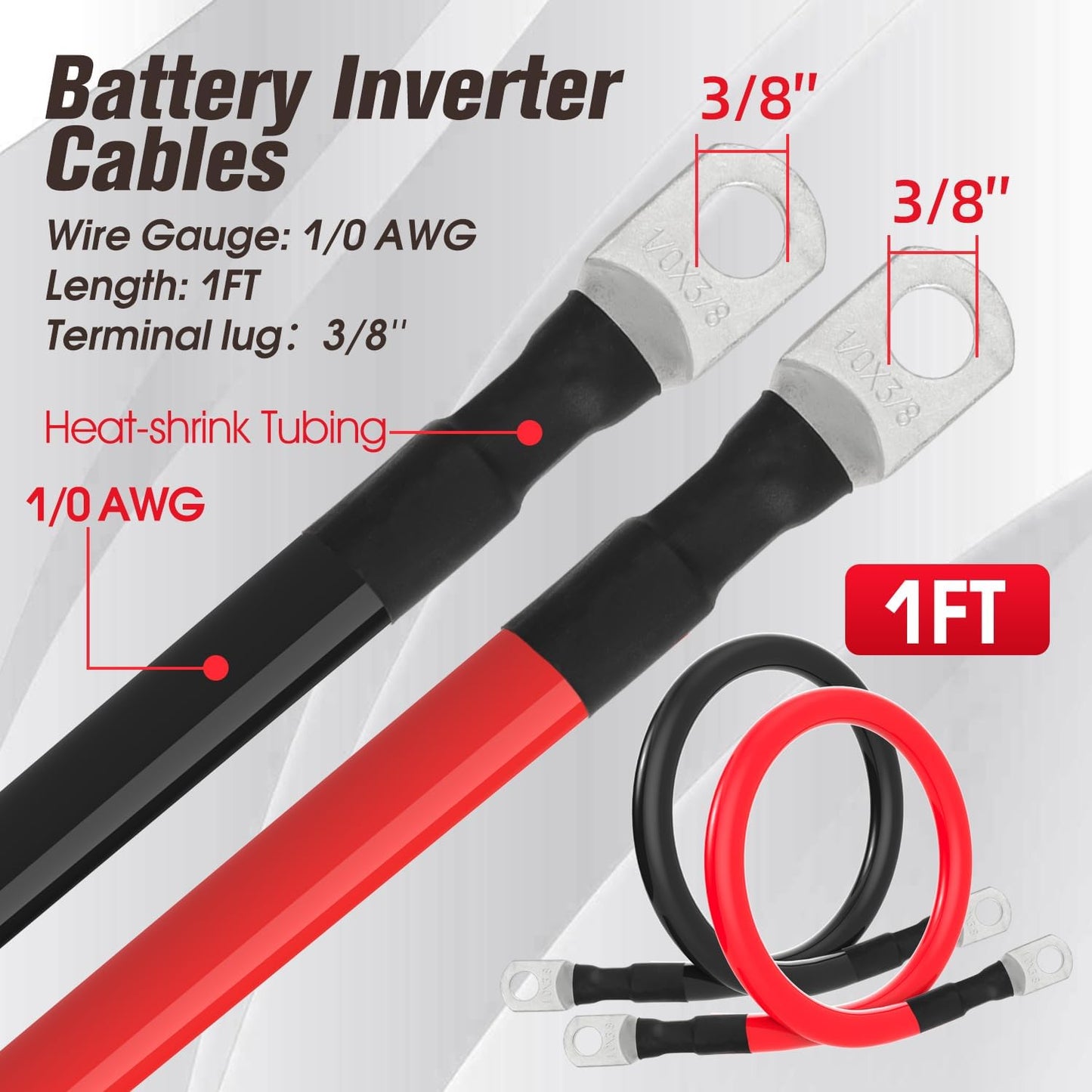 Cable batería 1/0 AWG para automotriz solar marino