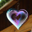 Molinillos viento decoración jardín 10pulg corazón morado