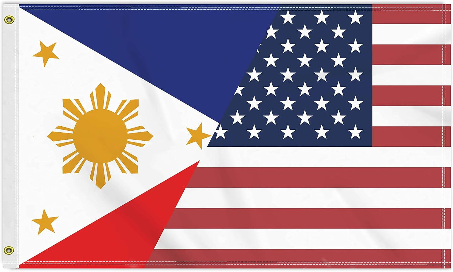 Bandera Filipina EE.UU. 3x5ft 150D para exteriores