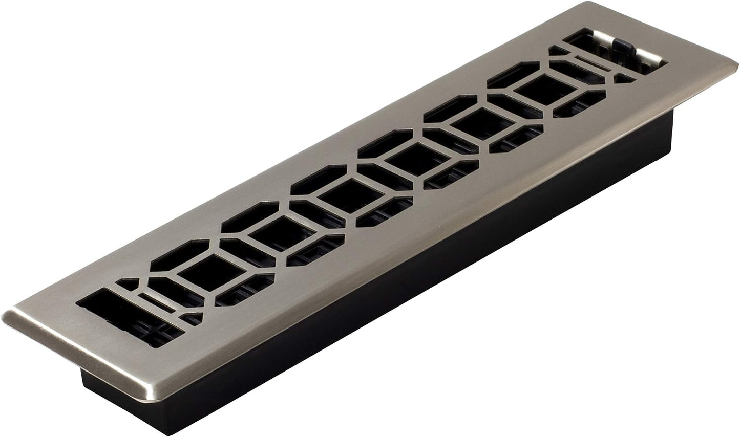 Registro piso 2x12 níquel chapado
