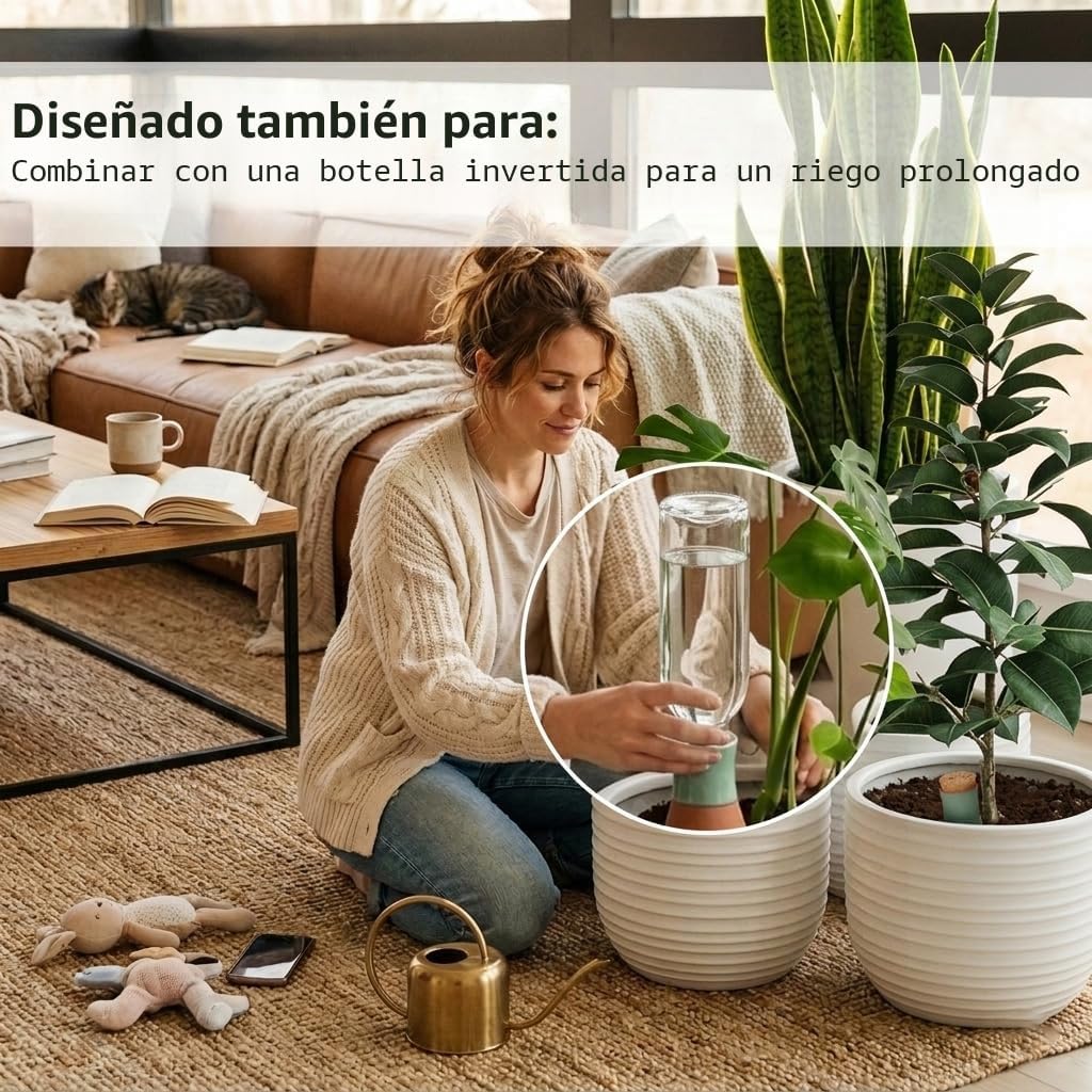 Bulbos riego automático terracota recarga superior