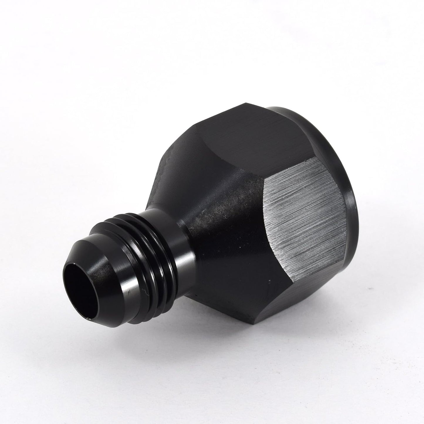 Reductor aluminio negro 8an hembra a 6an macho combustible