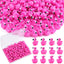 110 Pzas Animales Resina Patos Flamencos Rosa Decoración Jardín