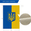 Bandera jardín Ucrania 12x18pulg tridente resistente