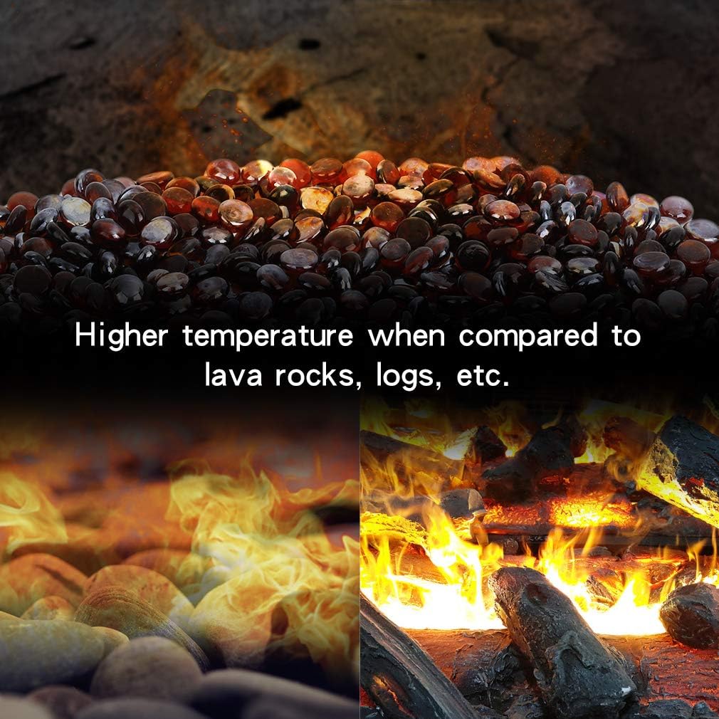 Cuentas vidrio fuego 10lb 1/2pulg para chimenea