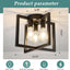 Lámpara techo sensor movimiento 3 luces negro industrial