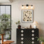 Accesorios iluminación baño 23.3pulg negro mate vidrio