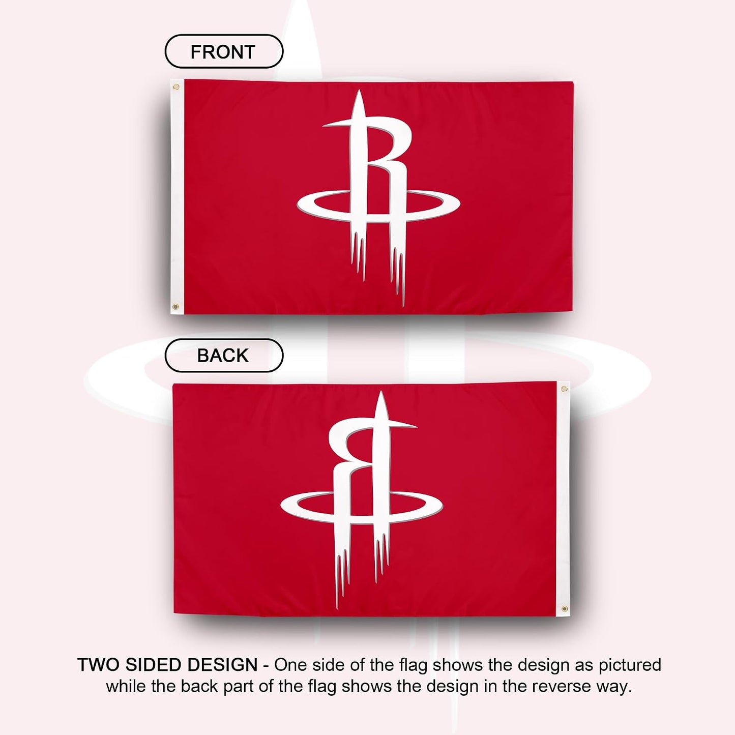 Bandera Houston Rockets NBA 3x5ft poliéster